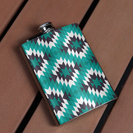 Traditionelles Azteken-Muster Flachmann