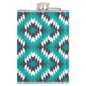 Traditionelles Azteken-Muster Flachmann (Rückseite)