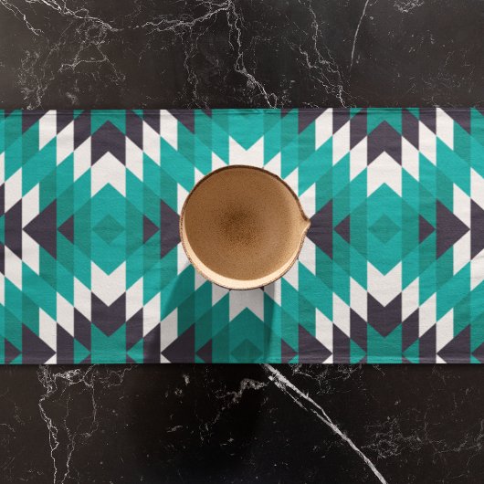 Traditionelles Azteken-Muster Kurzer Tischläufer