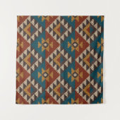 Traditionelles Aztekennahtloses Muster auf der w Wandteppich (Vorderseite (Horizontal))