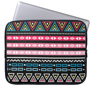 Traditionelles aztekisches nahtloses Stammes- Laptopschutzhülle