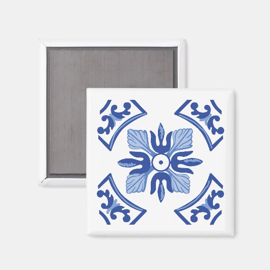 Traditionelles Azulejo Magnet (Vorderseite/Rückseite)