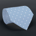 Traditionelles Baby Blue and White Dots Muster Krawatte<br><div class="desc">Diese babyblaue Krawatte hat ein Muster weißer Polka-Punkte.</div>