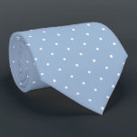 Traditionelles Baby Blue and White Dots Muster Krawatte<br><div class="desc">Diese babyblaue Krawatte hat ein Muster weißer Polka-Punkte.</div>