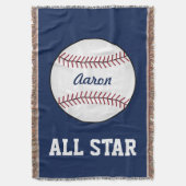 Traditionelles Baseball-Throw-Blanket Decke (Vorderseite Vertikal)