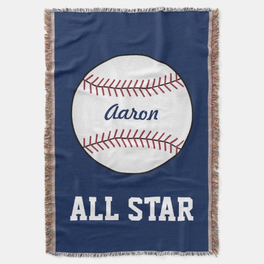 Traditionelles Baseball-Throw-Blanket Decke (Vorderseite Vertikal)