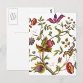 Traditionelles Baum-des-Lebens-Stickmuster Postkarte (Vorne/Hinten)