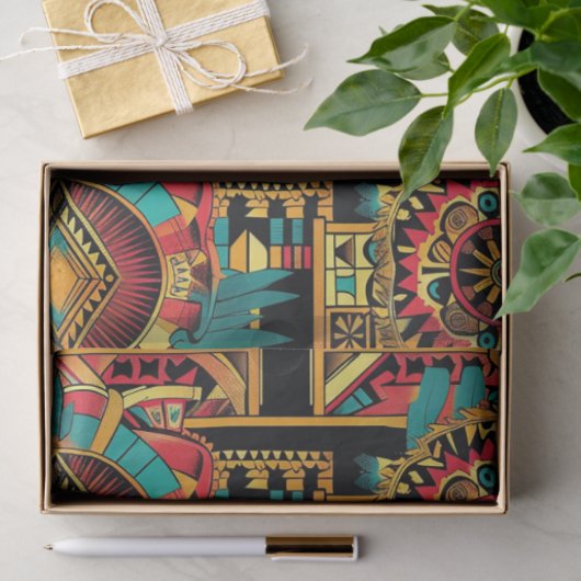 Traditionelles Beige - "Aztec Dream" - Spezialthem Seidenpapier (Geschenk)