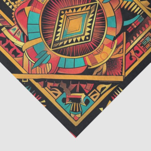 Traditionelles Beige - "Aztec Dream" - Spezialthem Seidenpapier (Detail)