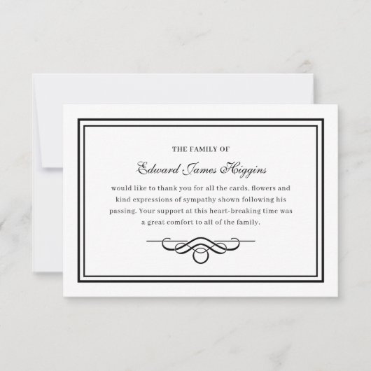 Traditionelles Beileid | Beerdigung Danke (Vorderseite)