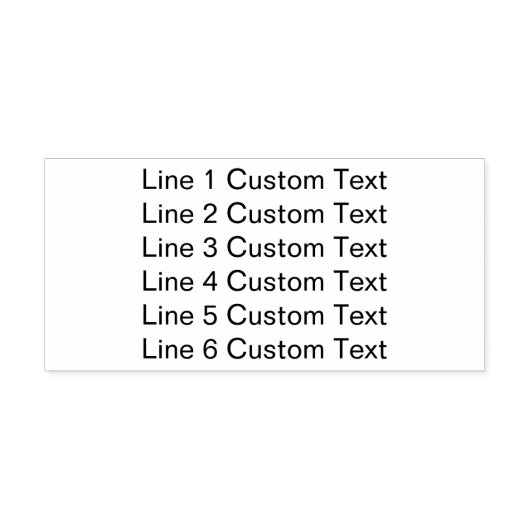 Traditionelles, benutzerdefiniertes Business 6 Lin Gummistempel (Prägung)