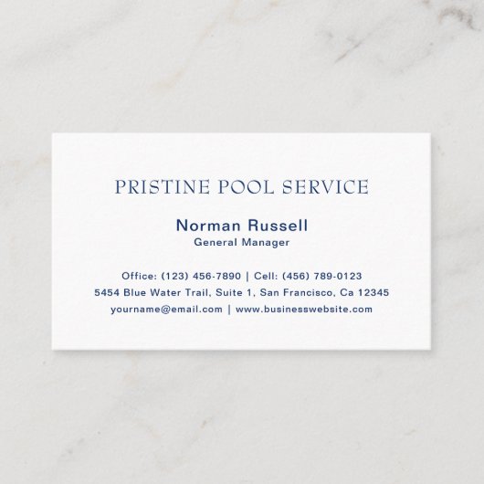 Traditionelles Berufliches Navy Blue Visitenkarte (Vorderseite)