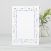Traditionelles Blau | Grußkarte (Stehend Vorderseite)