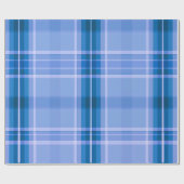 Traditionelles Blau Kariert Geschenkpapier (Flach)