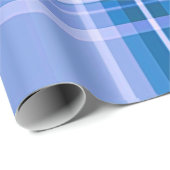 Traditionelles Blau Kariert Geschenkpapier (Rolleneckpunkt)