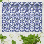 Traditionelles blau-weißes spanisches Azulejo Geschirrtuch (Gefaltet)