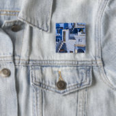 Traditionelles blaues Gemälde, Jodphur Button (Beispiel)