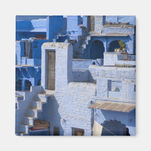 Traditionelles blaues Gemälde, Jodphur Magnet