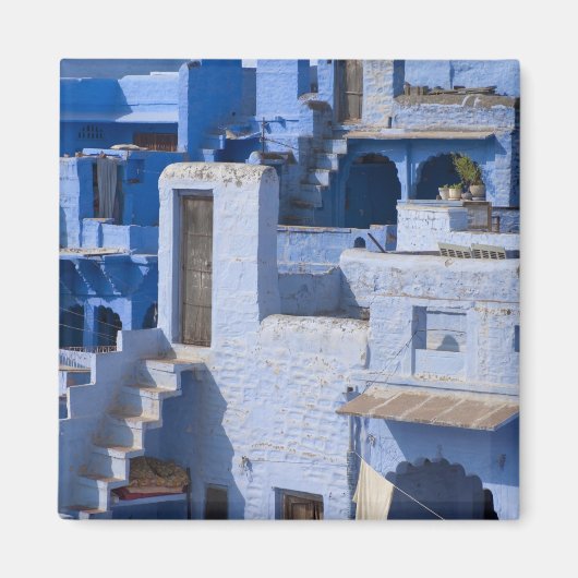 Traditionelles blaues Gemälde, Jodphur Magnet (Vorne)
