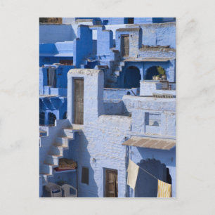 Traditionelles blaues Gemälde, Jodphur Postkarte