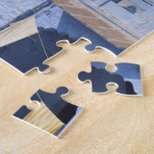 Traditionelles blaues Gemälde, Jodphur Puzzle (Seite)