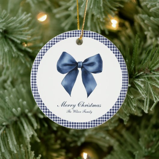 Traditionelles blaues Weihnachtsfest Keramik Ornament (Baum)