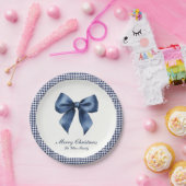 Traditionelles blaues Weihnachtsfest Pappteller (Party)