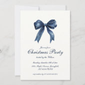 Traditionelles Blue Knot Christmas Party Einladung (Vorderseite)