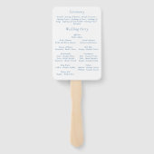 Traditionelles Blue White Bold Minimal Floral Prog Fächer (Rückseite)