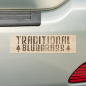 Traditionelles Bluegrass in Holz Autoaufkleber (Auf Auto)