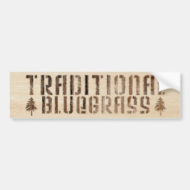 Traditionelles Bluegrass in Holz Autoaufkleber