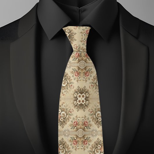 Traditionelles Blumenmuster Krawatte