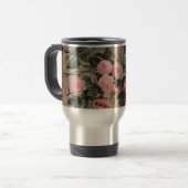 Traditionelles Blumenstoff-Foto  Reisebecher (Vorderseite Links)