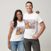 Traditionelles Bongotrommel mit Musiknoten T-Shirt (Unisex)