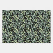 Traditionelles botanisches Muster - 3 Design Geschenkpapier Set (Vorderseite 3)