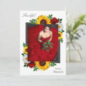 Traditionelles Brautparty Dankeskarte (Stehend Vorderseite)