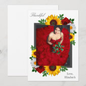 Traditionelles Brautparty Dankeskarte (Vorne/Hinten)