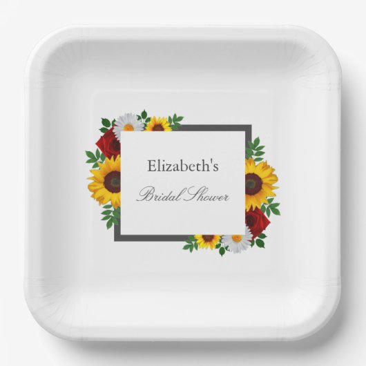 Traditionelles Brautparty Pappteller (Vorderseite)