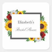 Traditionelles Brautparty Quadratischer Aufkleber (Vorderseite)