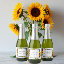 Traditionelles Brautparty Schaumweinetikett