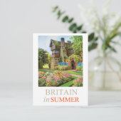 Traditionelles britisches Haus und Garten Postkarte (Stehend Vorderseite)