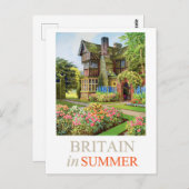 Traditionelles britisches Haus und Garten Postkarte (Vorne/Hinten)