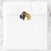 Traditionelles Buffalo Runder Aufkleber (Tasche)