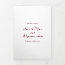 Traditionelles Burgund-Formal Elegante Hochzeit