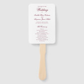 Traditionelles Burgundy-Programm für feierliche Ho Fächer (Vorderseite)