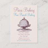 Traditionelles Café-/Kaffee-Geschäft/Bäckerei Visitenkarte (Rückseite)