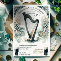 Traditionelles Celtic Harp St. Patrick's Day Party