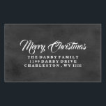 Traditionelles Chalkboard Merry Christmas Sticker<br><div class="desc">Personalisiert Frohe Weihnachtsaufkleber. Entspricht unserer frohen Weihnachts-Fotokarte. Bei Fragen stehen wir Ihnen gerne zur Verfügung.</div>