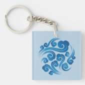 traditionelles chinesisches Augustmuster Schlüsselanhänger (Vorderseite)