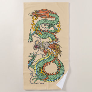 Traditionelles chinesisches Drachenhandtuch Strandtuch
